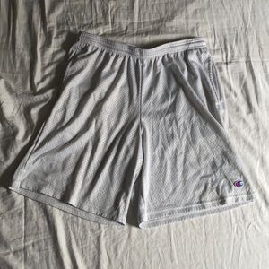 Champion White Mesh Shorts